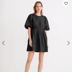 Madewell Poplin Crewneck Bubble Sleeve Mini Dress NWT size 4